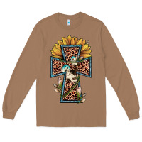 Toasted Coconut leopard cross  sunflower Long Sleeve Tee - JahusDesignShop