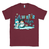 Burgundy winter vibes Classic Tee - AdoDesignShop