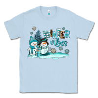 Dusty Blue winter vibes Classic Tee - AdoDesignShop