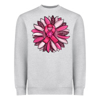Heather Grey breast awareness cancer pink sunflower Heavyweight Sweatshirt - RanaPortraitStore