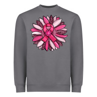 Breast Awareness Cancer Pink Sunflower Heavyweight Sweatshirt | Teevron
