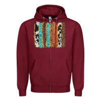 Burgundy western brushstroke Zipper Hoodie - AdoDesignShop