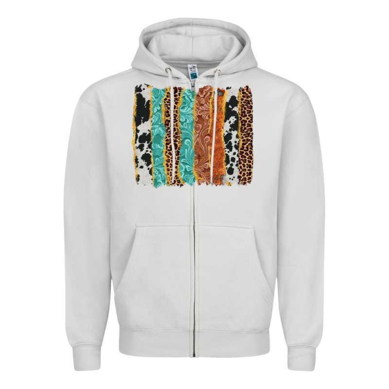 Western Brushstroke Zipper Hoodie by AdoDesignShop | Teevron