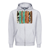 Heather Grey western brushstroke Zipper Hoodie - AdoDesignShop