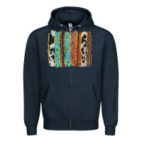Navy western brushstroke Zipper Hoodie - AdoDesignShop