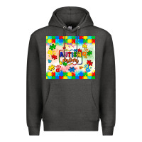 Charcoal Heather autism mom Premium Hoodie - LillyAllenDesigns