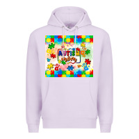 Lilac autism mom Premium Hoodie - LillyAllenDesigns