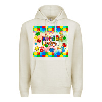 Oatmeal Heather autism mom Premium Hoodie - LillyAllenDesigns