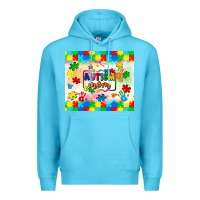 Ocean Blue autism mom Premium Hoodie - LillyAllenDesigns