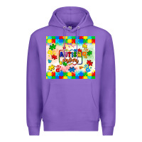 Purple autism mom Premium Hoodie - LillyAllenDesigns