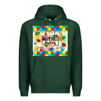 Sports Green autism mom Premium Hoodie - LillyAllenDesigns