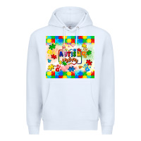 White autism mom Premium Hoodie - LillyAllenDesigns