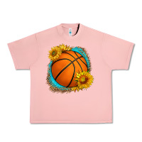 Salmon western basketball with sunflower Urban Heavy Tee - HRA Design Shop