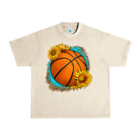 Sandshell western basketball with sunflower Urban Heavy Tee - HRA Design Shop