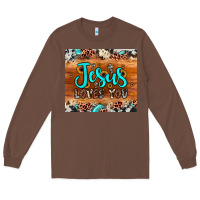 Chestnut jesus loves you Long Sleeve Tee - JahusDesignShop