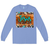 Colony Blue jesus loves you Long Sleeve Tee - JahusDesignShop