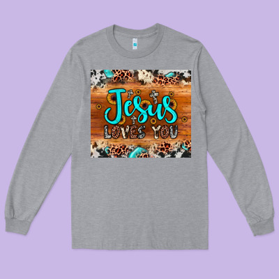Jesus Loves You Long Sleeve Tee Designed By Jahusdesignshop