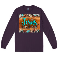 Plum jesus loves you Long Sleeve Tee - JahusDesignShop