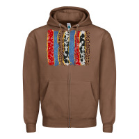 Chestnut western brushstroke Zipper Hoodie - AdoDesignShop