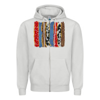Dove Grey western brushstroke Zipper Hoodie - AdoDesignShop