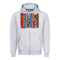 Western Brushstroke Zipper Hoodie | Teevron