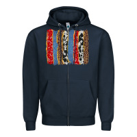 Navy western brushstroke Zipper Hoodie - AdoDesignShop
