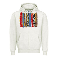 Oatmeal Heather western brushstroke Zipper Hoodie - AdoDesignShop