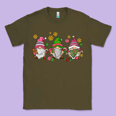 Pink Christmas Gnomies Classic Tee Designed By Adodesignshop