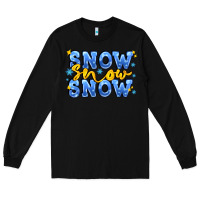 Black snow snow snow with sparkle Long Sleeve Tee - AdoDesignShop