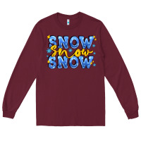 Burgundy snow snow snow with sparkle Long Sleeve Tee - AdoDesignShop