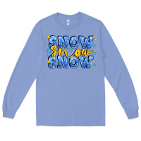 Colony Blue snow snow snow with sparkle Long Sleeve Tee - AdoDesignShop