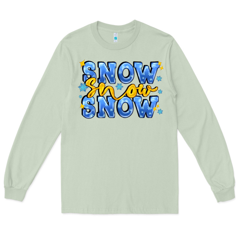 Snow Snow Snow With Sparkle Long Sleeve Tee by AdoDesignShop | Teevron
