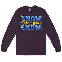 Plum snow snow snow with sparkle Long Sleeve Tee - AdoDesignShop