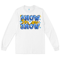 White snow snow snow with sparkle Long Sleeve Tee - AdoDesignShop