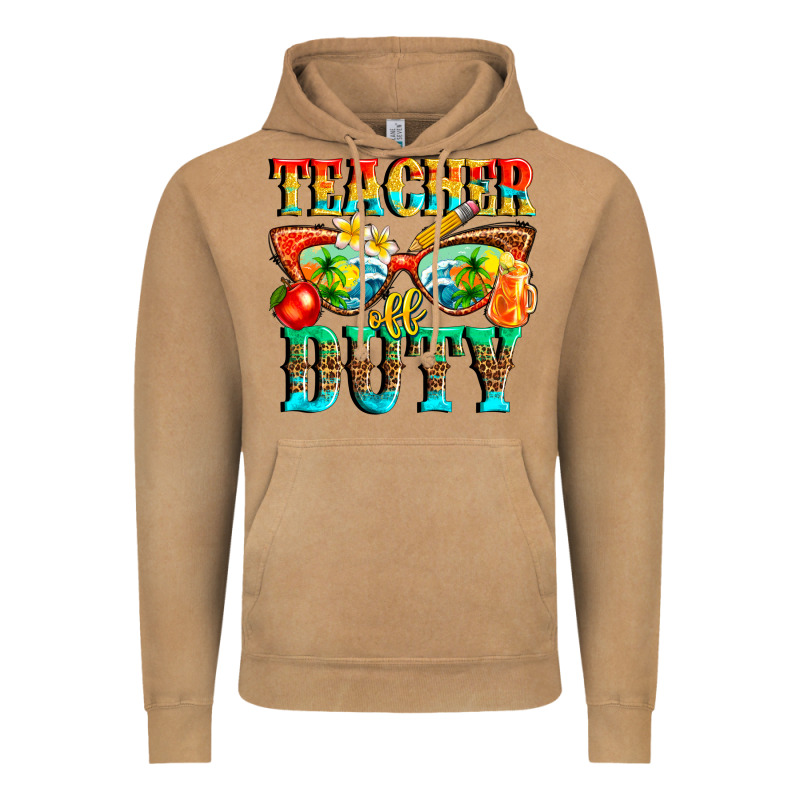 Teacher Off Duty Vintage Hoodie by texasbilliewilder | Teevron