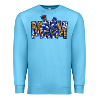 Ocean Blue cheer mom Premium Sweatshirt - NancyCooperArtShop