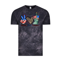 Cloud Black Peace love america 4th of july Vintage Tee - CowGirlArtShop