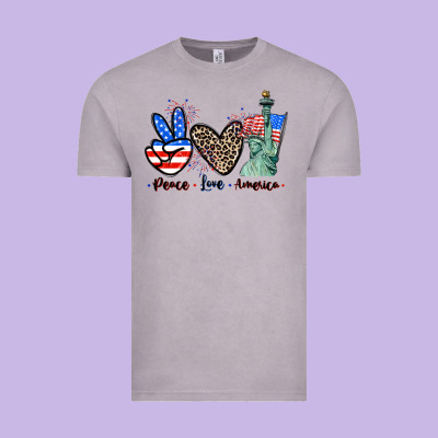 Peace Love America 4th Of July Vintage Tee Designed By Cowgirlartshop