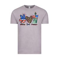 Vintage Zinc Peace love america 4th of july Vintage Tee - CowGirlArtShop