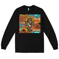 Black leopard cross sunflower Long Sleeve Tee - JahusDesignShop