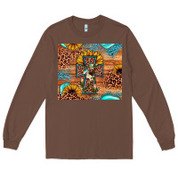 Chestnut leopard cross sunflower Long Sleeve Tee - JahusDesignShop