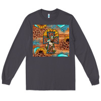 Smoke leopard cross sunflower Long Sleeve Tee - JahusDesignShop