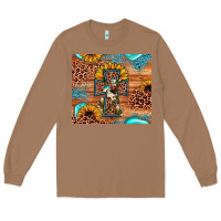 Toasted Coconut leopard cross sunflower Long Sleeve Tee - JahusDesignShop