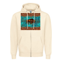 Sandshell bison leopard gemstone Zipper Hoodie - Artiststas
