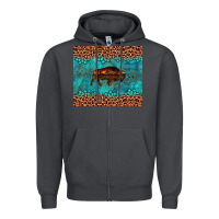 Smoke bison leopard gemstone Zipper Hoodie - Artiststas