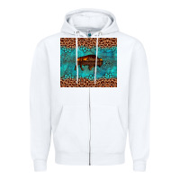 White bison leopard gemstone Zipper Hoodie - Artiststas