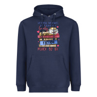 Navy between the pages of a book is lovely place to be Heavyweight Hoodie - MaliasSmallBusiness