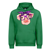 Emerald pig with bandana Urban Hoodie - RanaPortraitStore