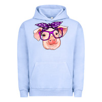 Pigment Grape Ice pig with bandana Urban Hoodie - RanaPortraitStore