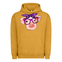 Pigment Peanut Butter pig with bandana Urban Hoodie - RanaPortraitStore